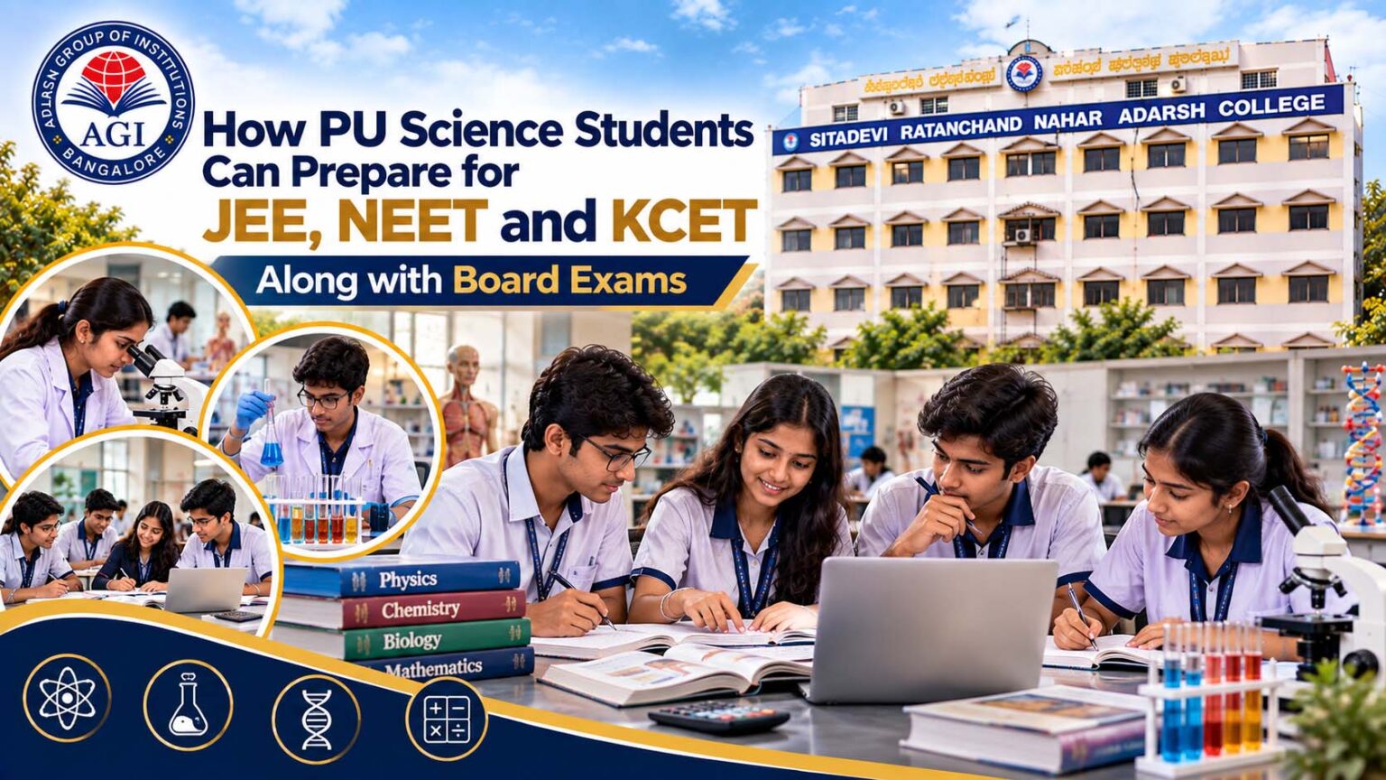 JEE NEET KCET Preparation for PU Students